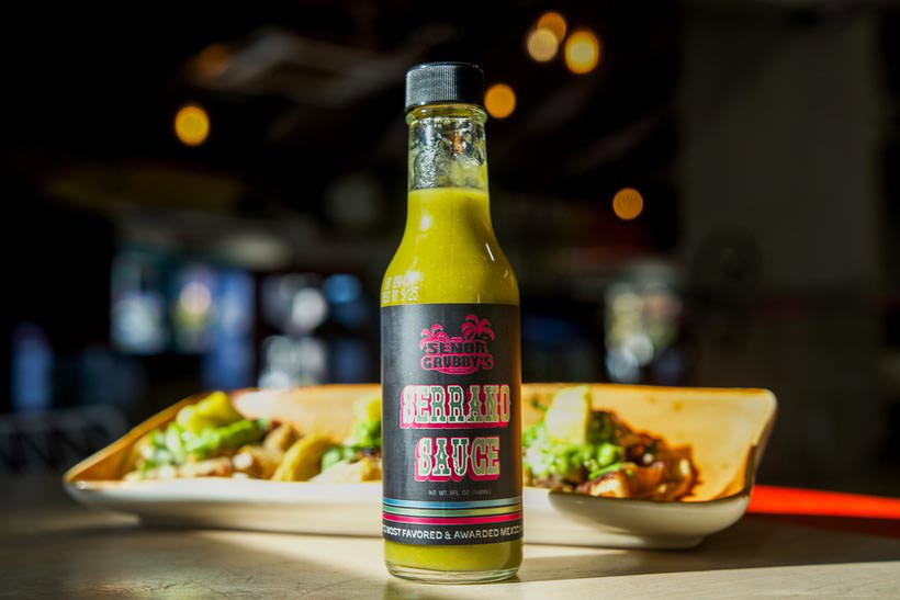 grubby's serrano sauce with mexican food grubby's serrano sauce with mexican food